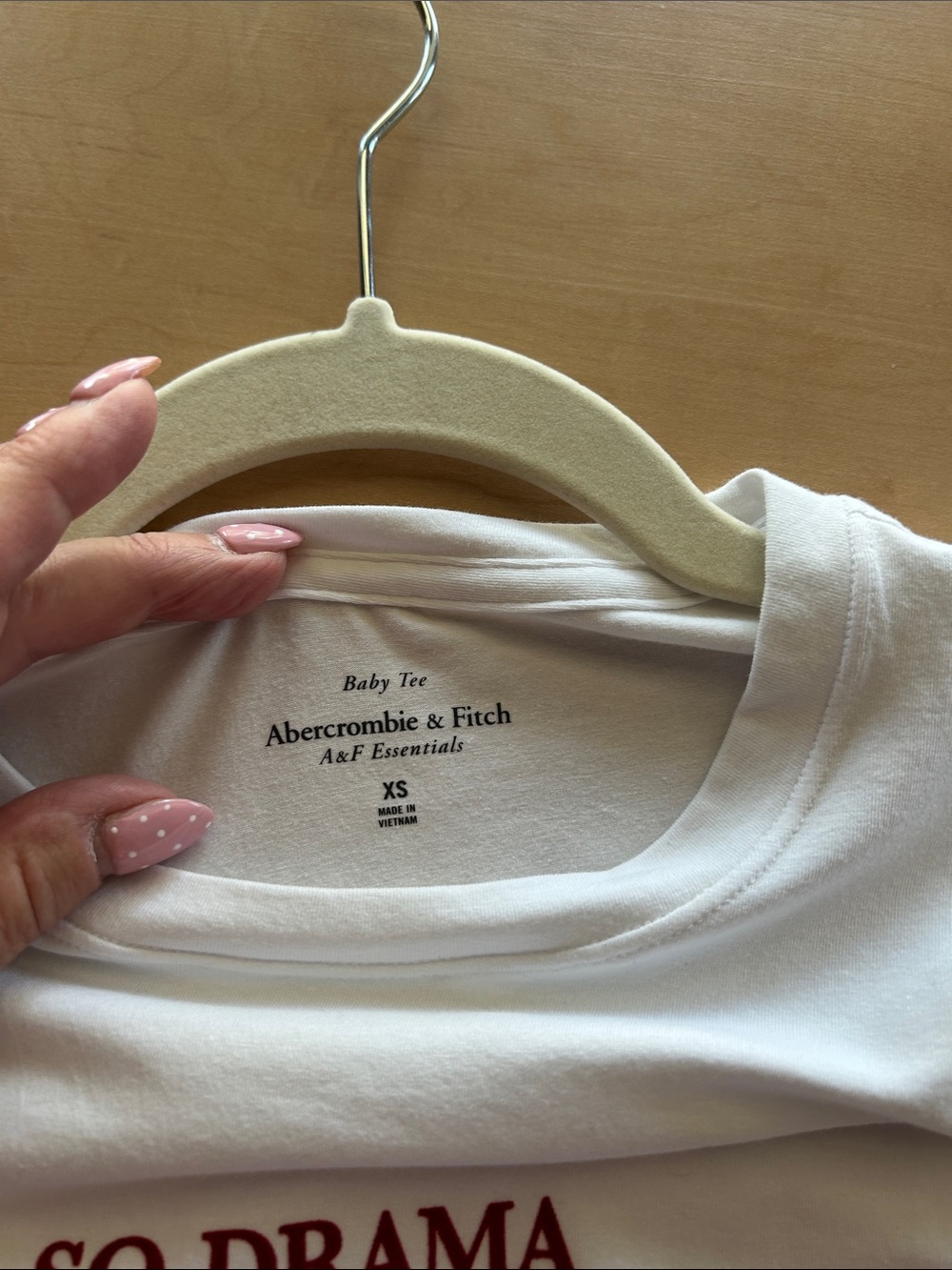 Womens SO DRAMA White Graphic Tee - Picture 5 of 5